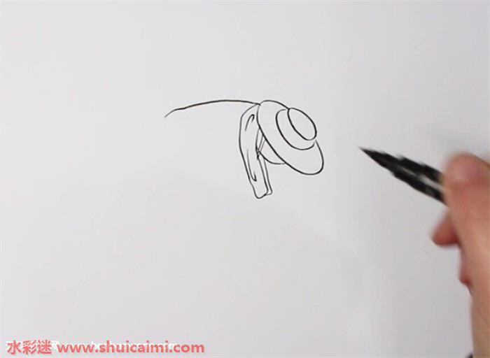 农民割稻谷怎么画 农民割稻谷简笔画图片大全带颜色