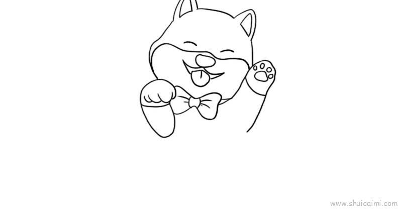 小柴犬儿童画怎么画 小柴犬简笔画简单