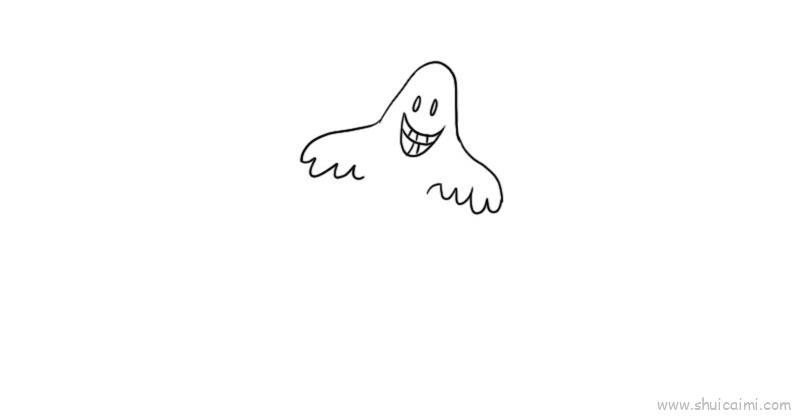 万圣节恐怖幽灵鬼怪儿童画怎么画 万圣节恐怖幽灵鬼怪简笔画画法