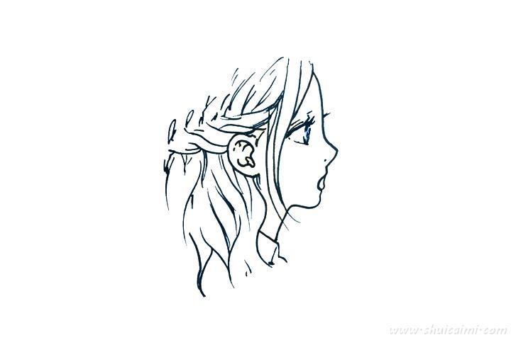 动漫风女孩侧脸怎么画 动漫风女孩侧脸简笔画画法