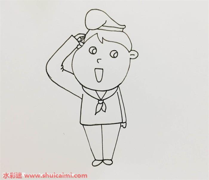 海军怎么画 海军简笔画彩色