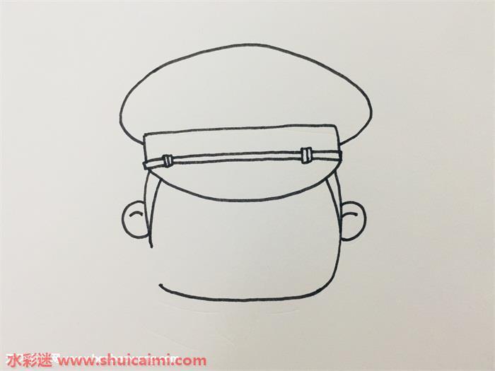 敬礼警察叔叔怎么画 敬礼警察叔叔简笔画简单彩色