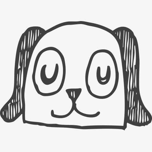 狗头简笔画 狗头简笔画可爱图片