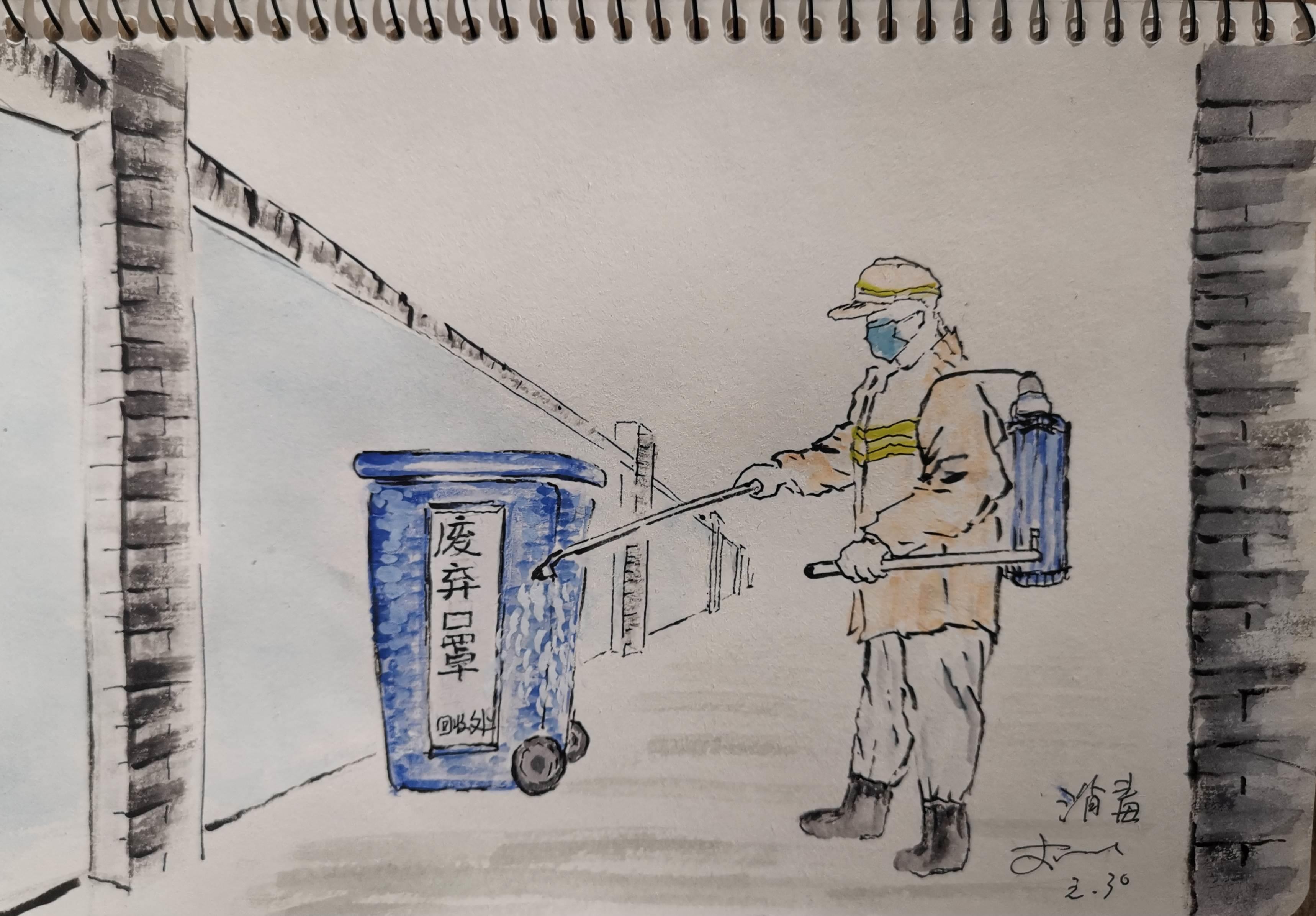 环卫工人简笔画 环卫工人简笔画简单又漂亮