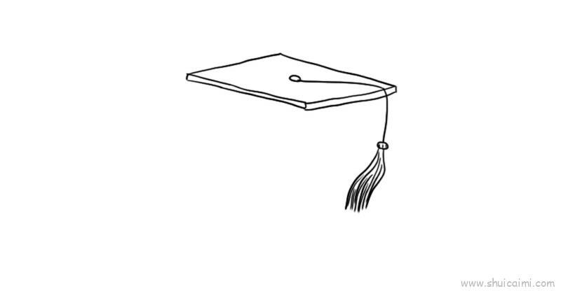 毕业帽儿童画怎么画 毕业帽简笔画图片