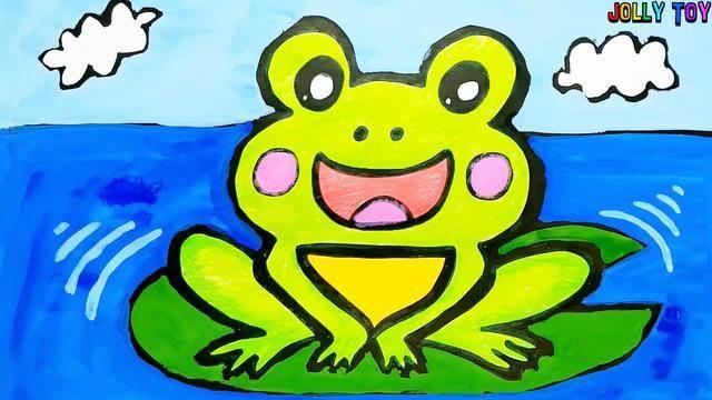 画青蛙的简笔画图片大全 青蛙简笔画带颜色