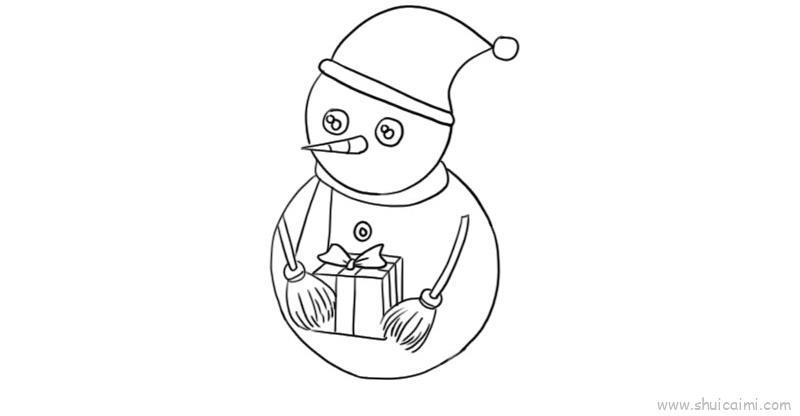 雪人儿童画怎么画 雪人简笔画步骤