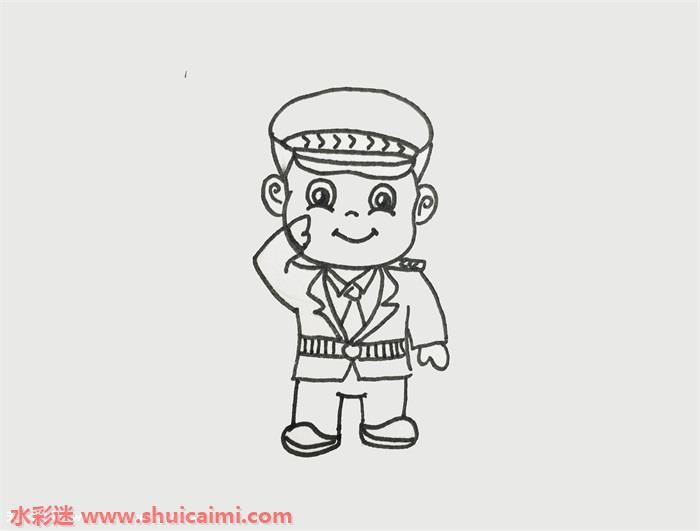 特警怎么画 特警简笔画彩色