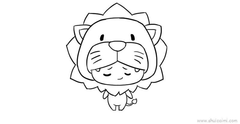 十二星座q版萌图狮子座儿童画怎么画 十二星座q版萌图狮子座简笔画图片大全