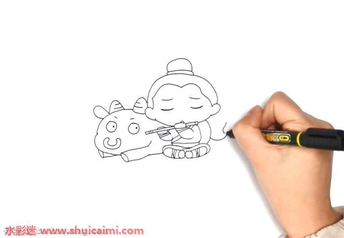 牛郎和老牛该怎么画 牛郎和老牛简笔画漂亮彩色