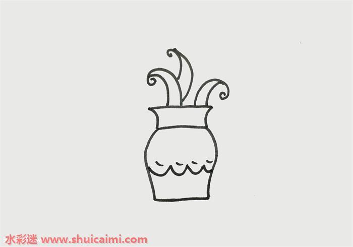 花瓶好看简笔画怎么画漂亮彩色