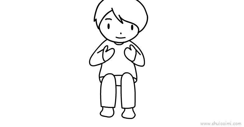 椅子上坐人儿童画怎么画 椅子上坐人简笔画图片大全