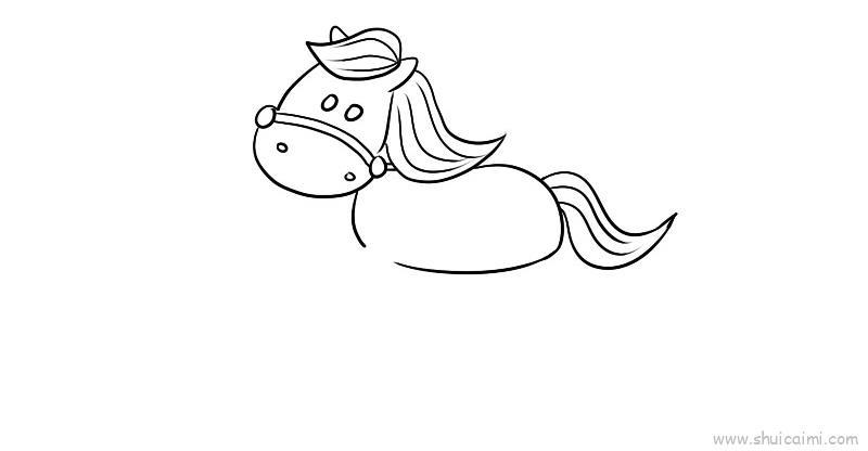 儿童木马儿童画怎么画 儿童木马简笔画图片