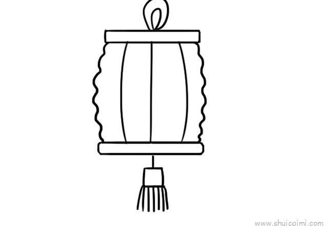 长灯笼儿童画怎么画 长灯笼简笔画画法