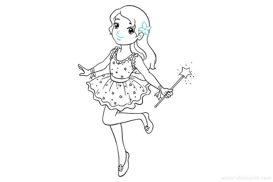 仙女怎么画 仙女简笔画图片大全带颜色