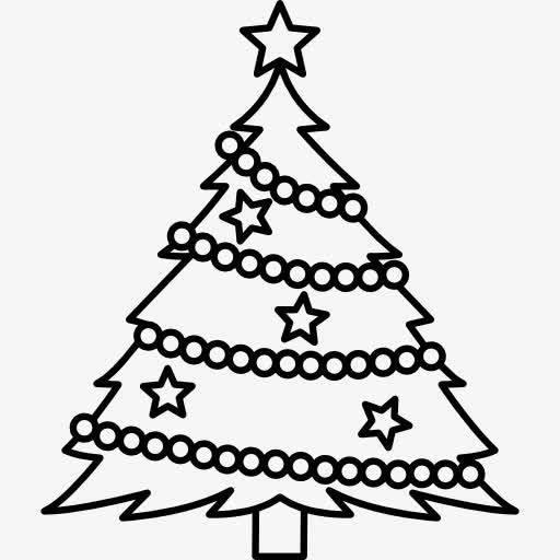 圣诞树简笔画 圣诞树简笔画彩色