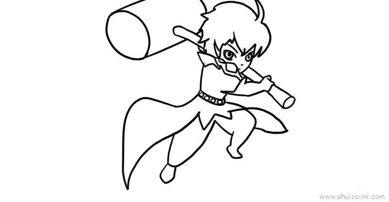 唐三儿童画怎么画 唐三简笔画图片