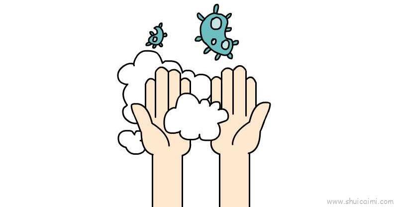 预防肺炎内容儿童画怎么画 预防肺炎内容简笔画图片