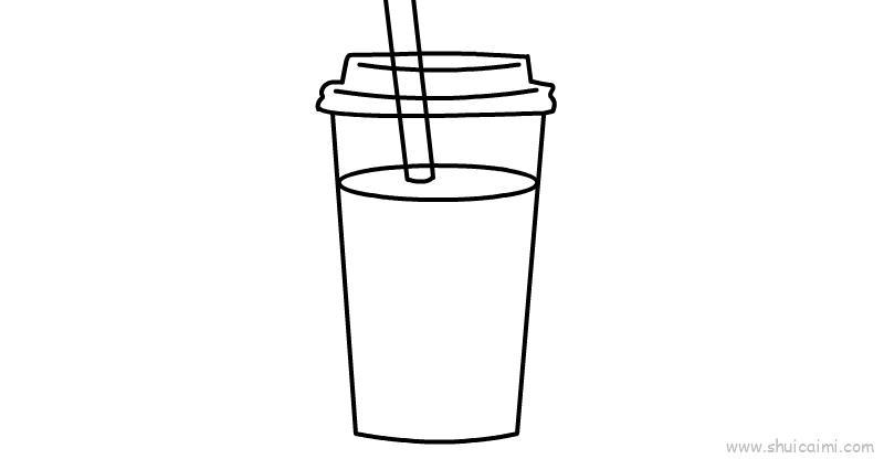 简单的珍珠奶茶简笔画绘画教程