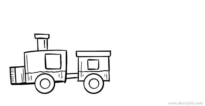 小火车儿童画怎么画 小火车简笔画好看