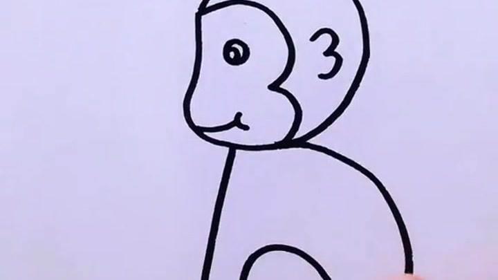 猴子简笔画图片大全 猴子简笔画图片