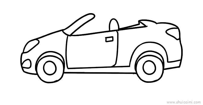 跑车儿童画怎么画 跑车简笔画图片大全