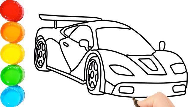 赛车简笔画 赛车简笔画帅气