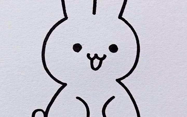 小白兔的简笔画图片大全 小白兔的简笔画图片大全可爱简单