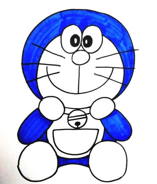 机器猫简笔画 机器猫简笔画图片大全涂色