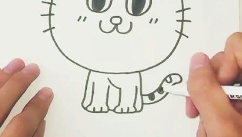 花猫简笔画 花猫简笔画彩色