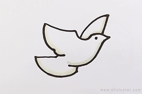 白鸽简笔画怎么画 白鸽简笔画图片