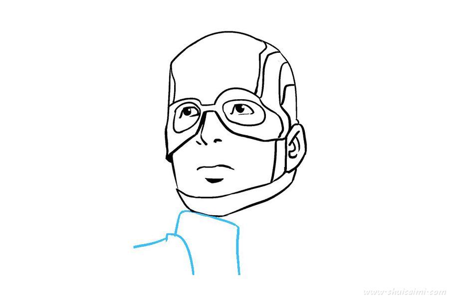 美国队长怎么画 美国队长简笔画简单又漂亮彩色