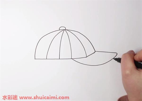 鸭舌帽怎么画 鸭舌帽简笔画简单易画彩色