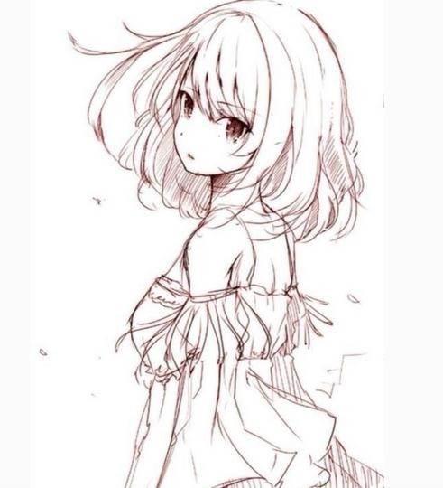 美女简笔画 美女简笔画图片大全简单