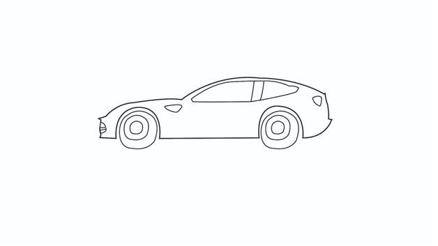 跑车简笔画怎么画 跑车简笔画顺序