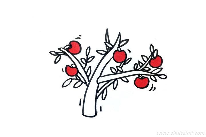 苹果树怎么画 苹果树简笔画简单又漂亮彩色
