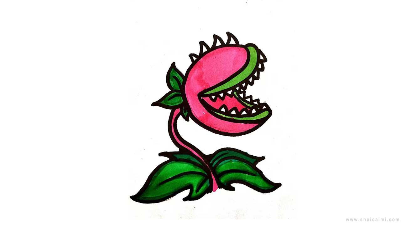 食人花简笔画怎么画 食人花简笔画画法