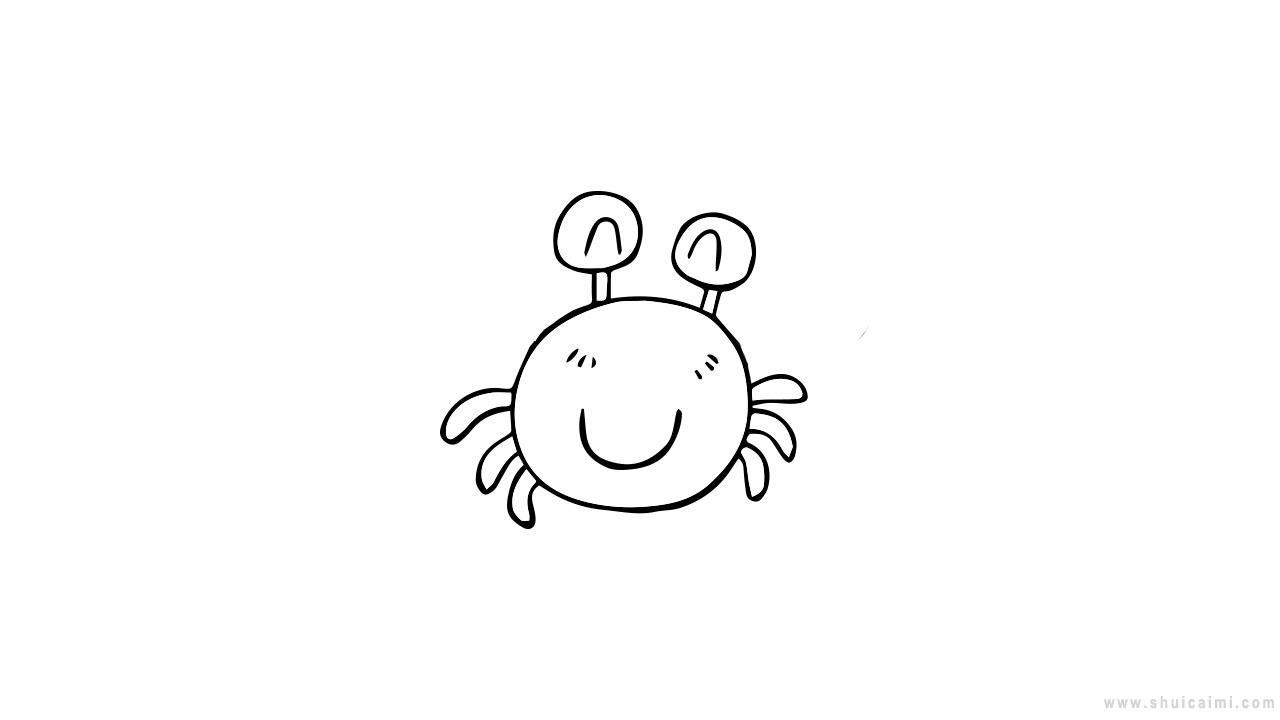 小螃蟹简笔画怎么画 小螃蟹简笔画简单