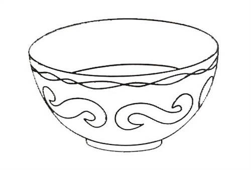 碗的简笔画 盘子的简笔画