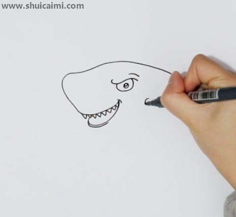 鲨鱼简笔画怎么画 鲨鱼简笔画图片大全