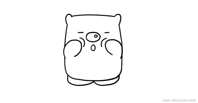 方块熊儿童画怎么画 方块熊简笔画简单