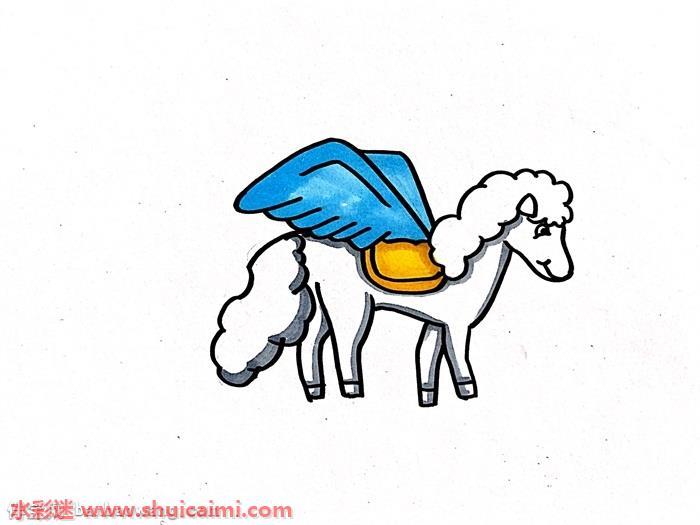 美丽飞马怎么画 美丽飞马简笔画画法