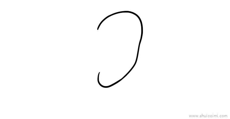 耳朵儿童画怎么画 耳朵简笔画图片