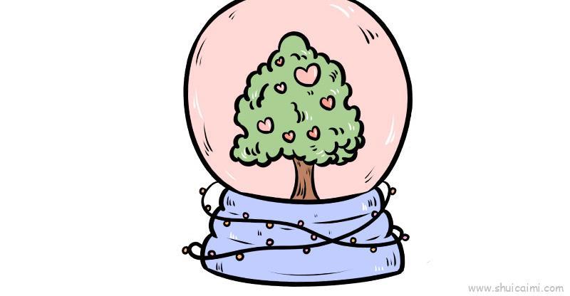情人节水晶儿童画怎么画 情人节水晶简笔画图片
