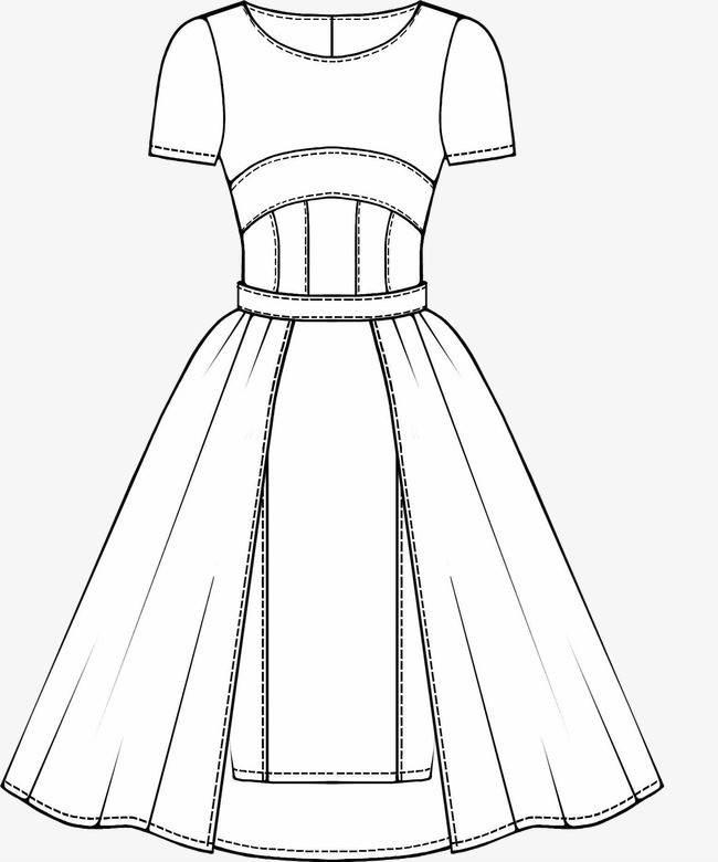 连衣裙简笔画 连衣裙简笔画图片大全