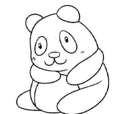 熊猫简笔画图片 熊猫简笔画图片可爱简单
