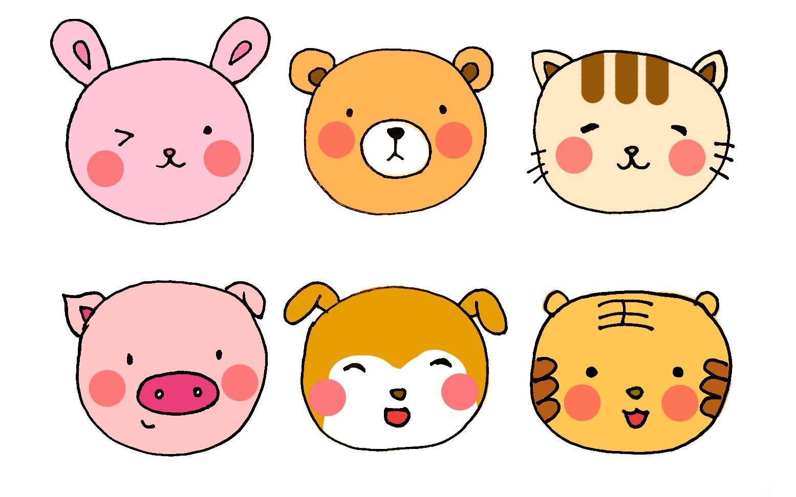 动物简笔画图片大全带颜色 卡通动物简笔画图片大全带颜色