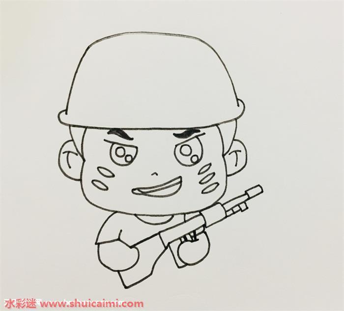 特种兵怎么画 特种兵简笔画步骤图