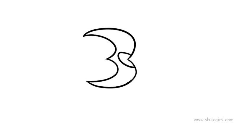 利用数字3画小鸟教程儿童画怎么画 利用数字3画小鸟教程简笔画步骤