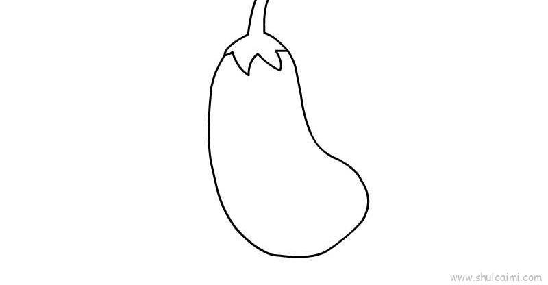 茄子儿童画怎么画 茄子简笔画步骤